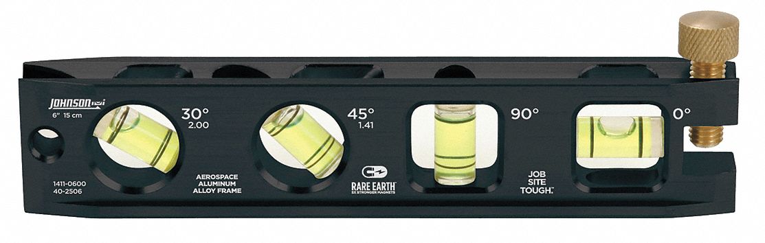 TORPEDO LEVEL ,6 IN L,4 VIALS