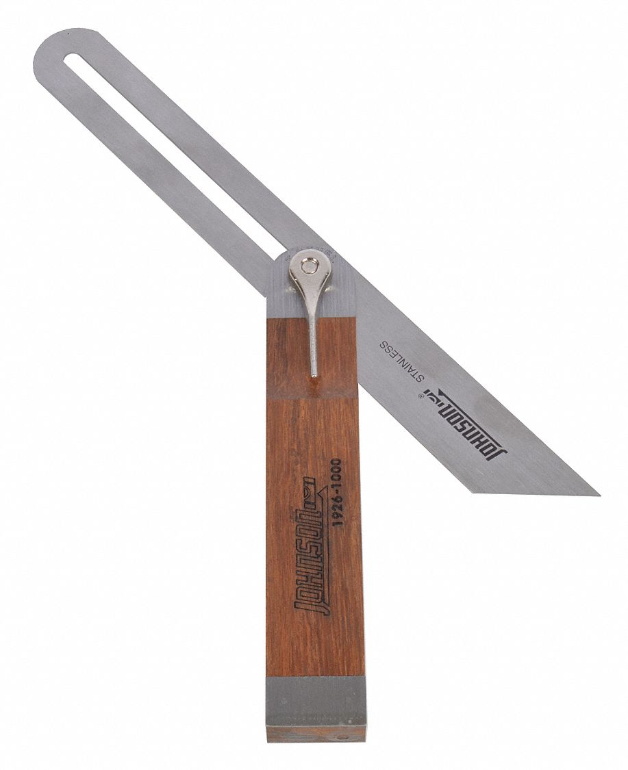 JOHNSON Sliding TBevel Bamboo, Stainless Steel, 10 in Body Size, 10