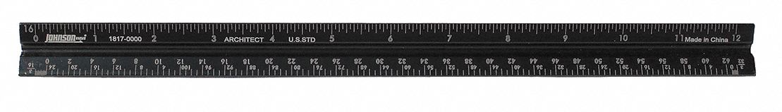 Johnson Level 1817-0000 Architect's Straight Edge Ruler