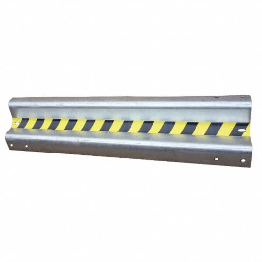 GRAINGER APPROVED Silver, Steel, Guard Rail, Bolt On Guard Rail