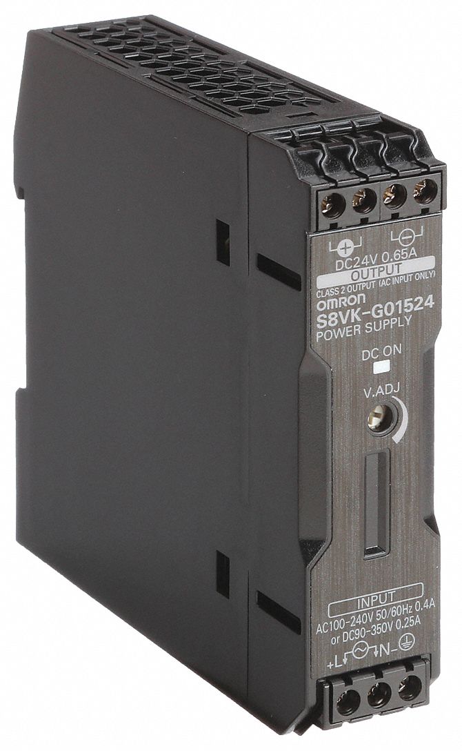 DC POWER SUPPLY, DIN RAIL, 15 W OUTPUT POWER-RATED, 0.65 A CURRENT OUTPUT, SINGLE PHASE