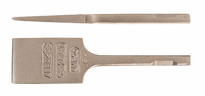 CHISEL, IR CHISEL SCALER, 0.5 IN SHANK SIZE, 1 1/4 IN CHISEL TIP W, 3 1/2 IN OVERALL L