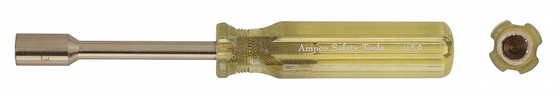 Solid Round Shank Nut Driver: Straight, SAE, Without Magnetized Tip, Std, 7/8 in Tip Size