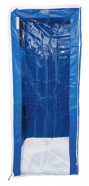 Pan Rack Cover: PVC, Royal Blue, 64 in Ht, 12 mil Thick