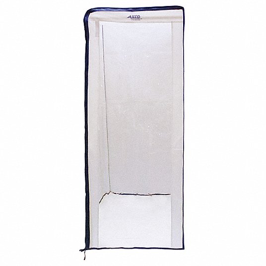 Pan Rack Cover: Nylon Reinforced PVC, Off White, 64 in Ht, 20 mil Thick