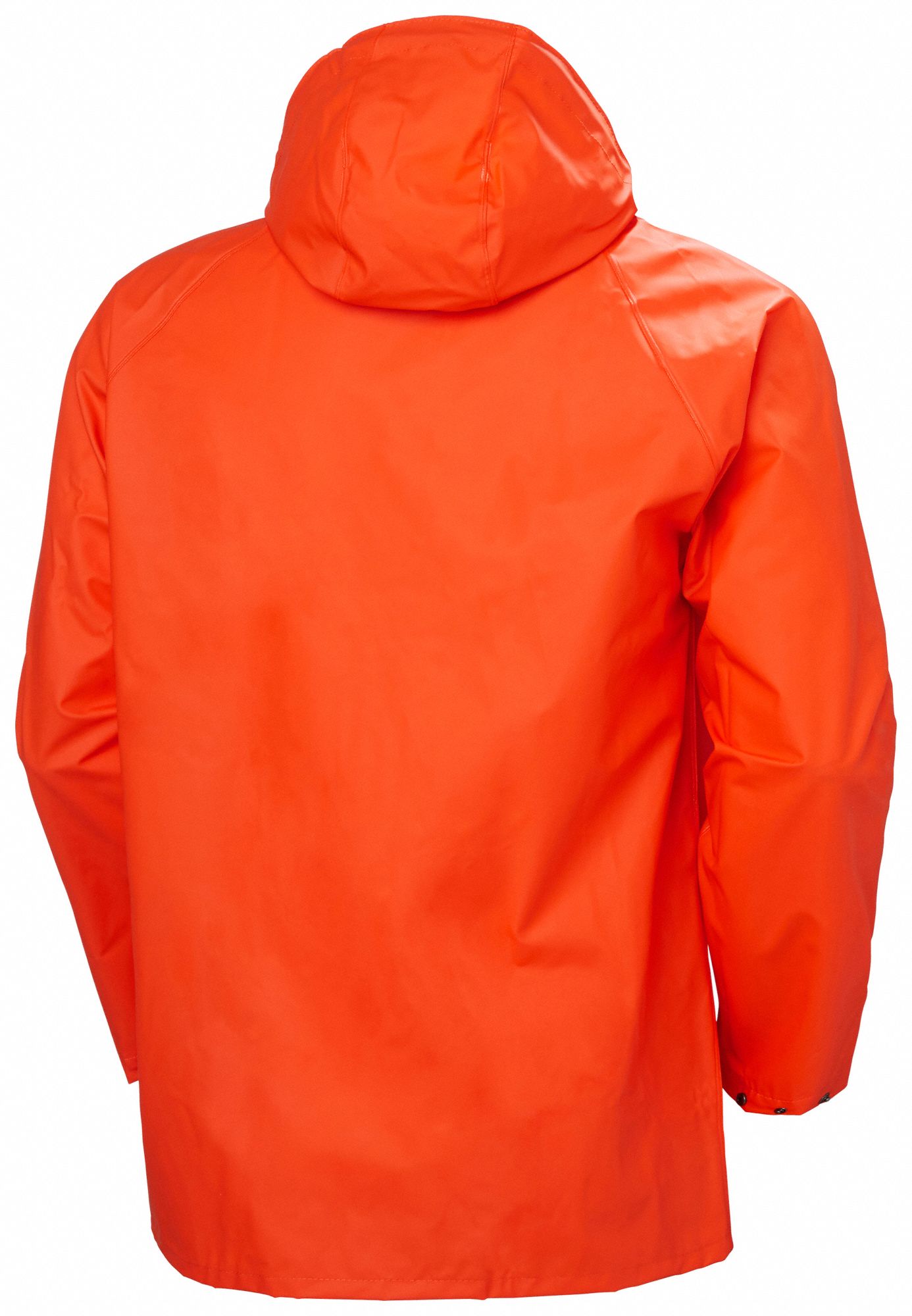 HELLY HANSEN Rain Jacket: Rain Jacket, XL, Orange, Snap, Attached Hood ...