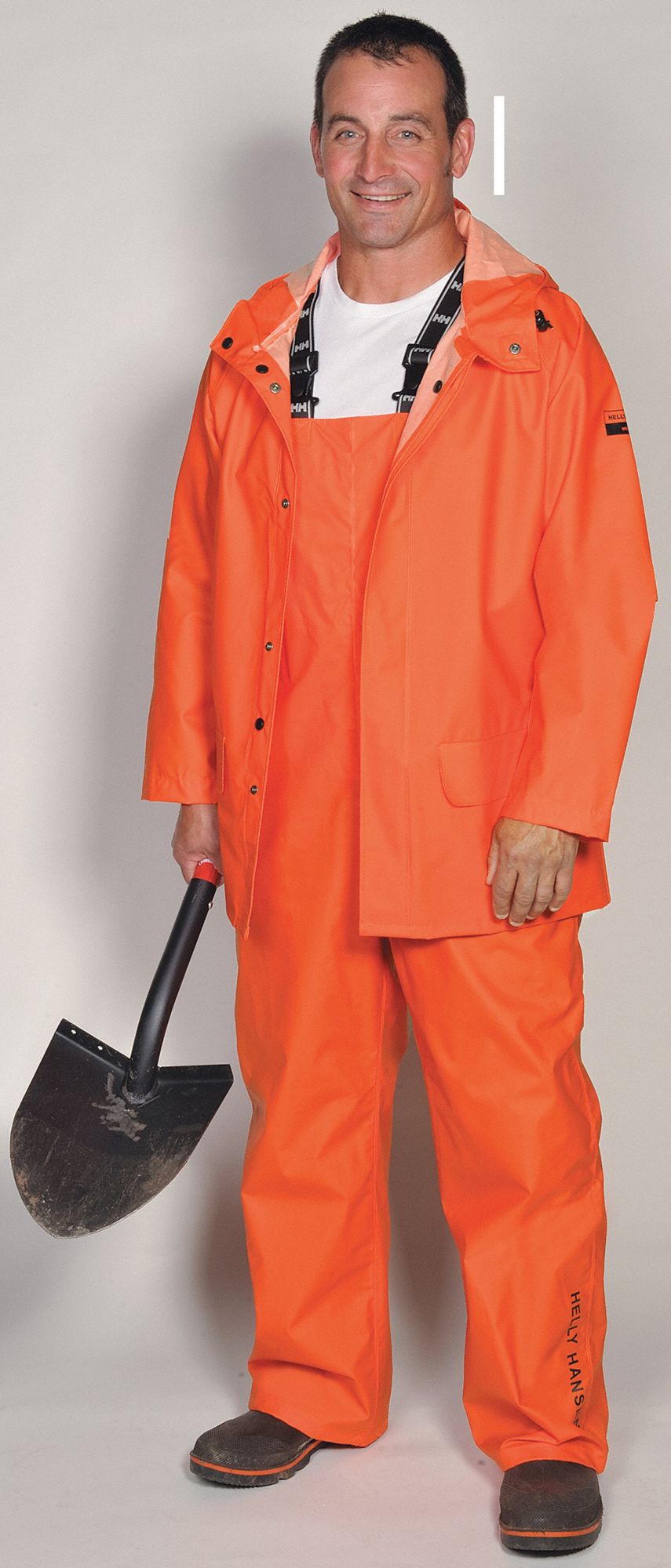 HELLY HANSEN Rain Jacket, PVC/Polyester, Orange, 2XL 21XY4670129_290