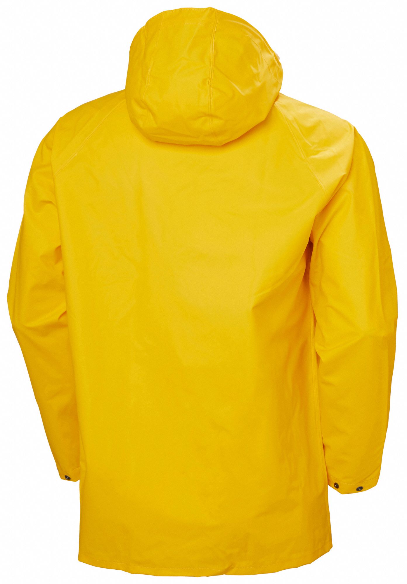 HELLY HANSEN Rain Jacket Rain Jacket, 5XL, Yellow, Snap, Attached Hood