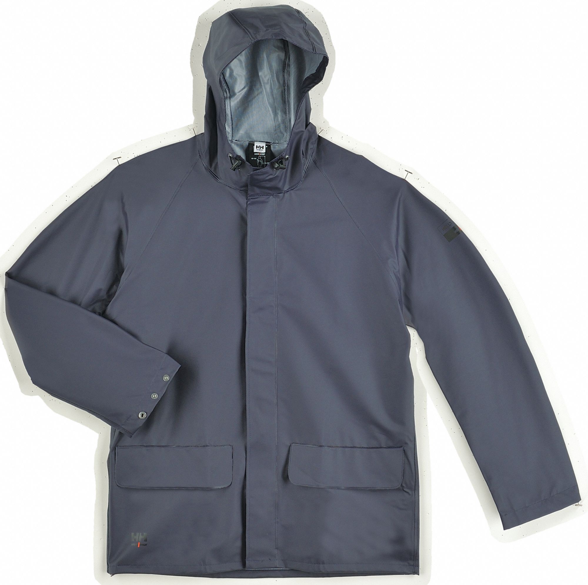 HELLY HANSEN Rain Jacket, PVC/Polyester, Navy, L - 21XZ04|70129_590-L ...