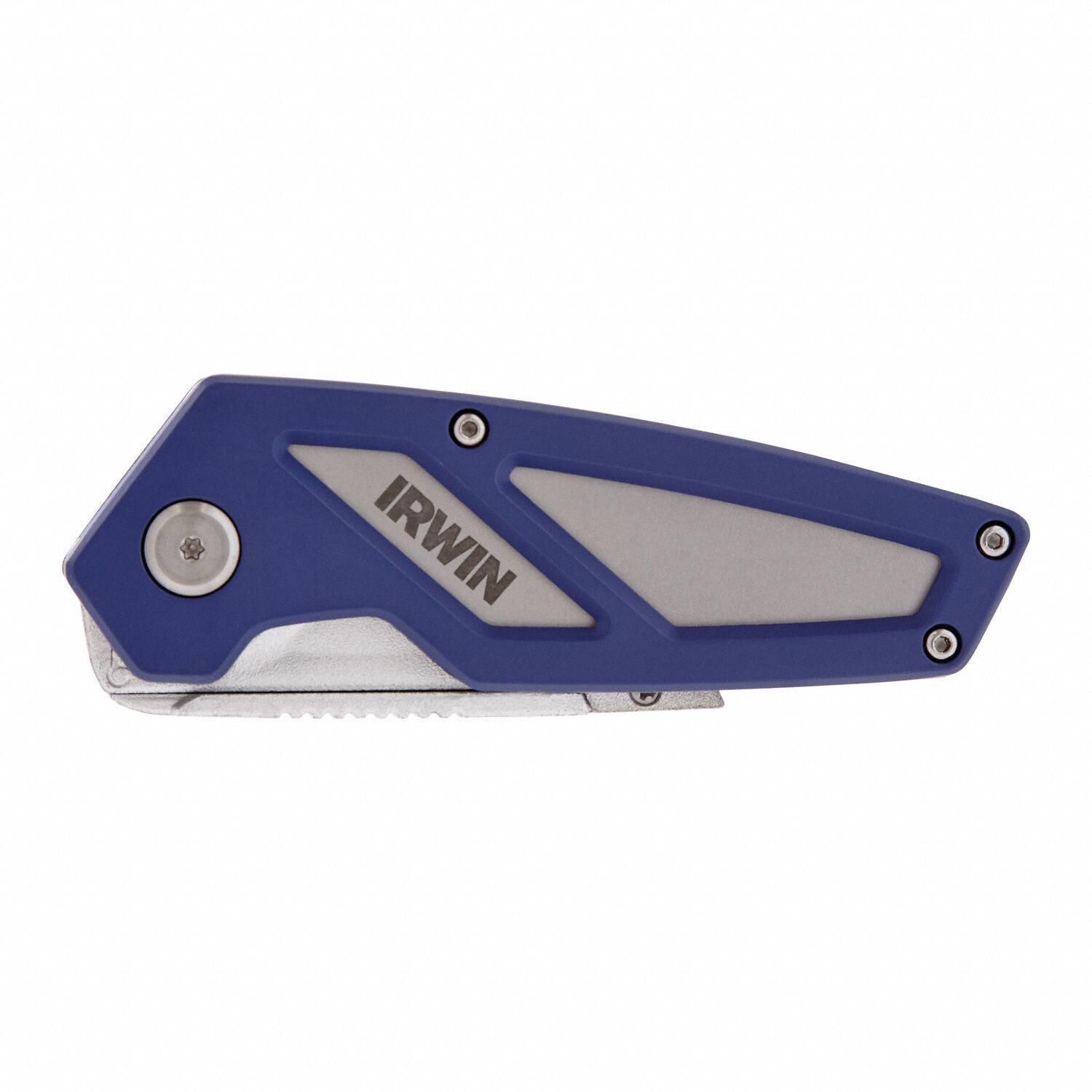 Folding Utility Knife: 4 in/6 1/8 in, Bi-Metal, Metal, 1 Blades Included, Includes Pocket Clip