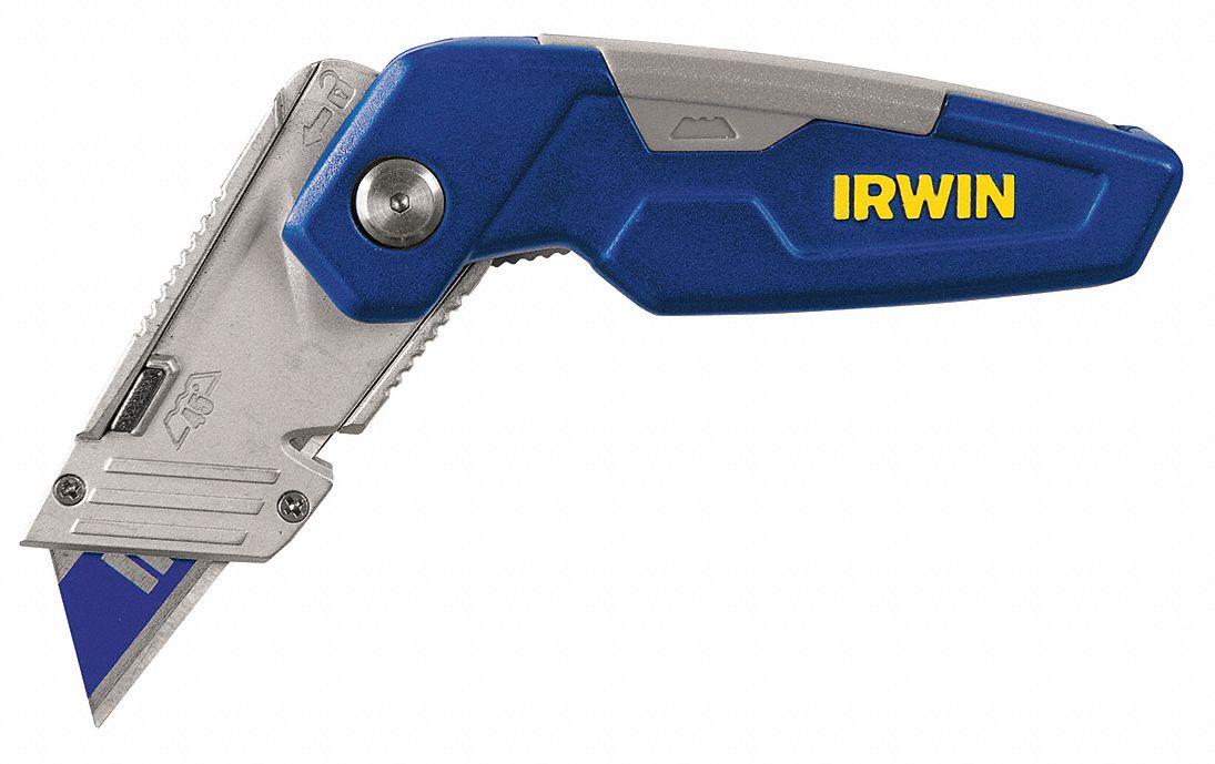 IRWIN, BiMetal, Metal, Folding Utility Knife 21XZ341858319 Grainger