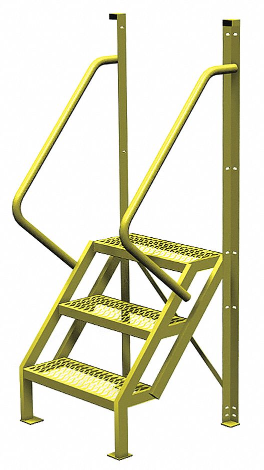 TRIARC Ladder, Climbing Angle 50 °, 1,000 lbLoad Cap., Serrated Tread