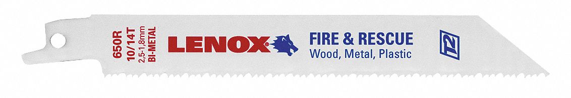 Reciprocating Saw Blade: 10/14 Teeth per Inch, 6 in Blade Lg, 0.05 in Blade Thick, 25 PK