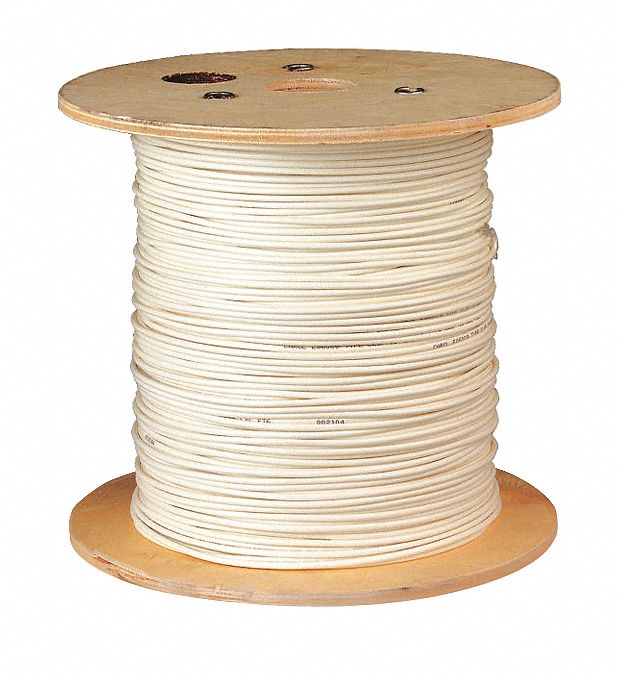 CAROL Coaxial Cable 18 AWG Conductor Size, Natural, PVC, 95 Bare
