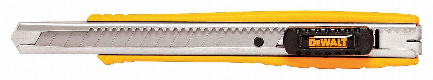 Utility Knife, 5 1/4 In, Black/Yellow