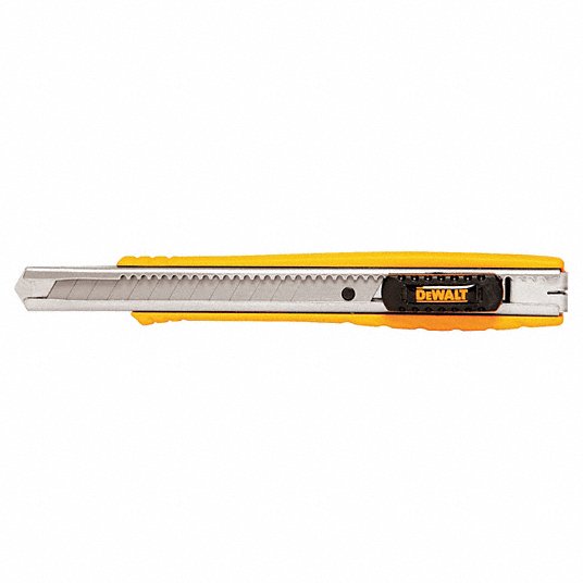 Utility Knife, 5 1/4 In, Black/Yellow