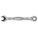 COMBINATION WRENCH, ALLOY STEEL, NICKEL CHROME, 18 MM HEAD SIZE, 9¼ IN OVERALL L, REVERSING