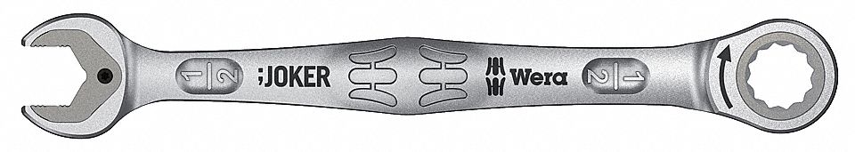 COMBINATION WRENCH, ALLOY STEEL, NICKEL CHROME, 1/2 IN HEAD SIZE, 6 7/8 IN OVERALL L
