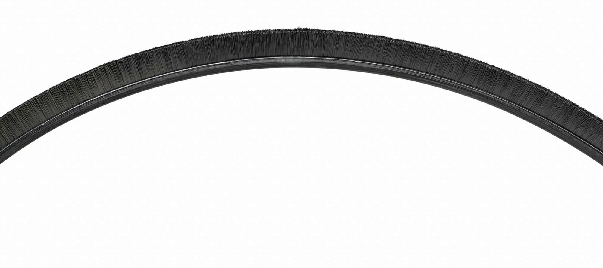 Strip Brush: 1 in Bristle Trim Ht, Black, 0.01 in Bristle Dia, Straight Wire, Plastic