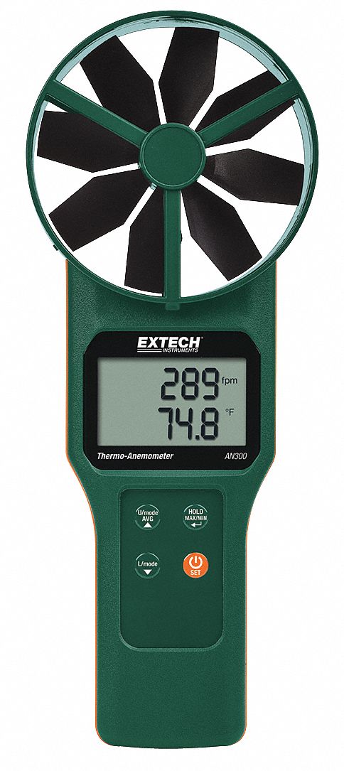 ANEMOMETER,ROTATING VANE,40 TO 5,900 FPM