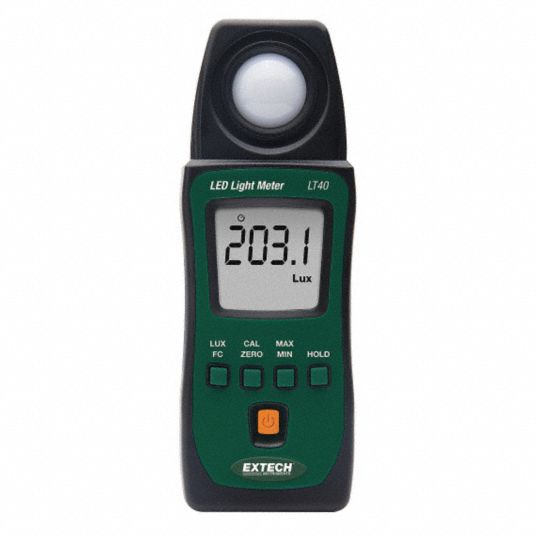 EXTECH LED Light Meter: NIST, LED, LCD, Cosine Correction/Photo Diode