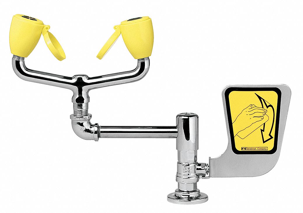 Eyewash Tabletop Chrome Push Handle