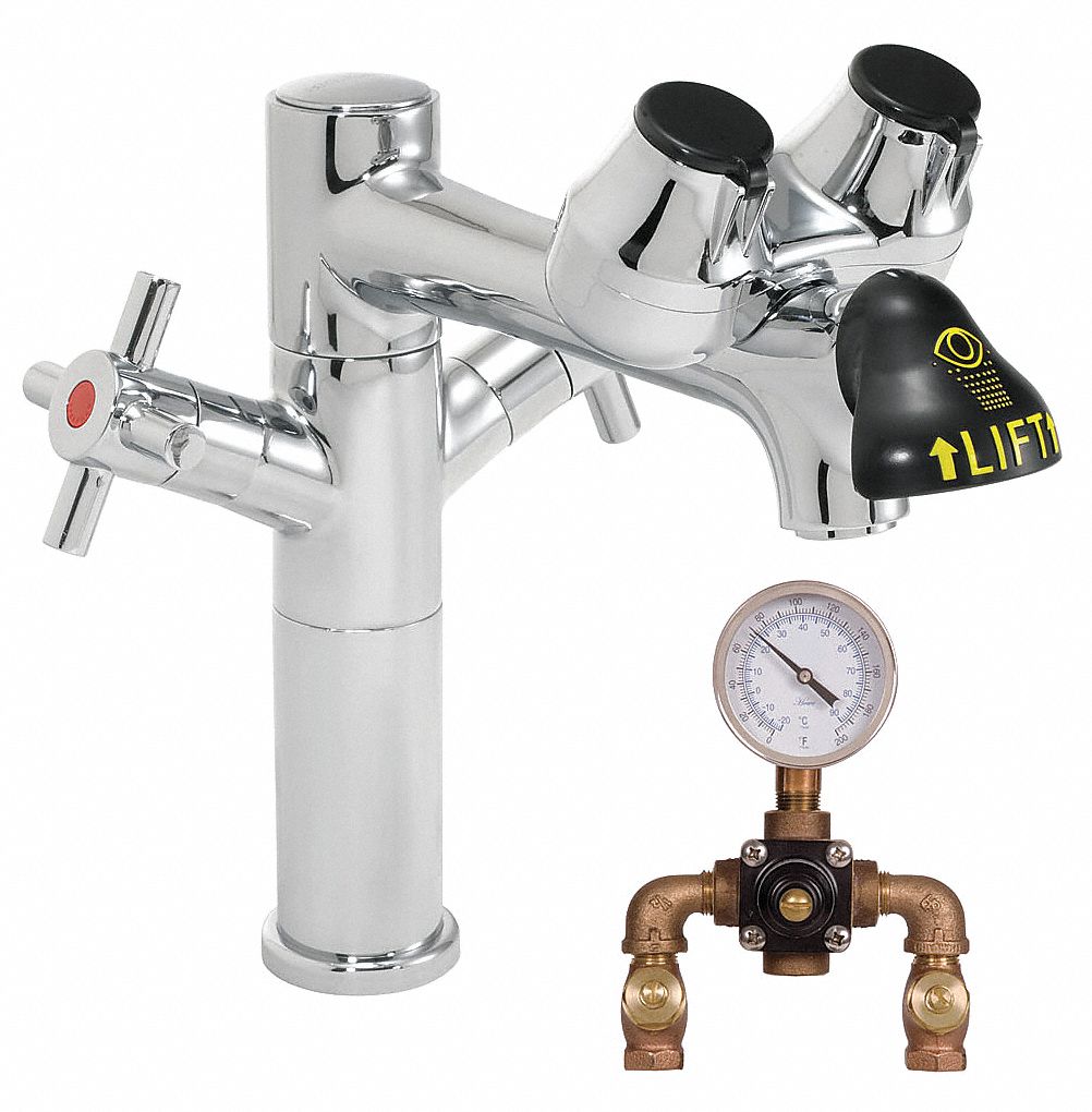 Eye/Face Wash Station, Counter, Chrome