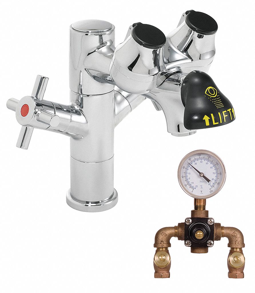 Eye/Face Wash Station, Counter, Chrome