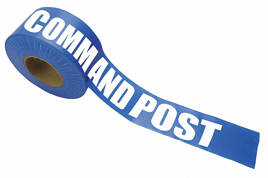 GRAINGER APPROVED Barricade Tape, Blue, 3 in x 1,000 ft 21YH6116026