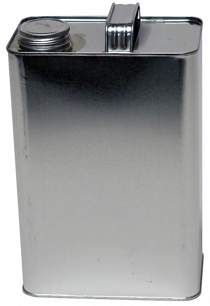 PAINT CAN, 1 GALON, RECTANGULAR, LINED, HANDLE, 4⅛ IN W, 9½ IN H, SCREW TOP