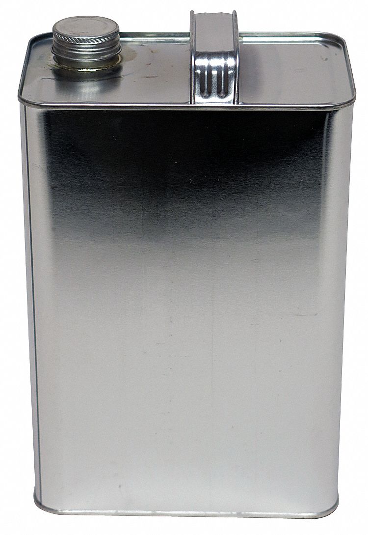 PAINT CAN, 1 GALON, RECTANGULAR, LINED, HANDLE, 4⅛ IN W, 9½ IN H, SCREW TOP
