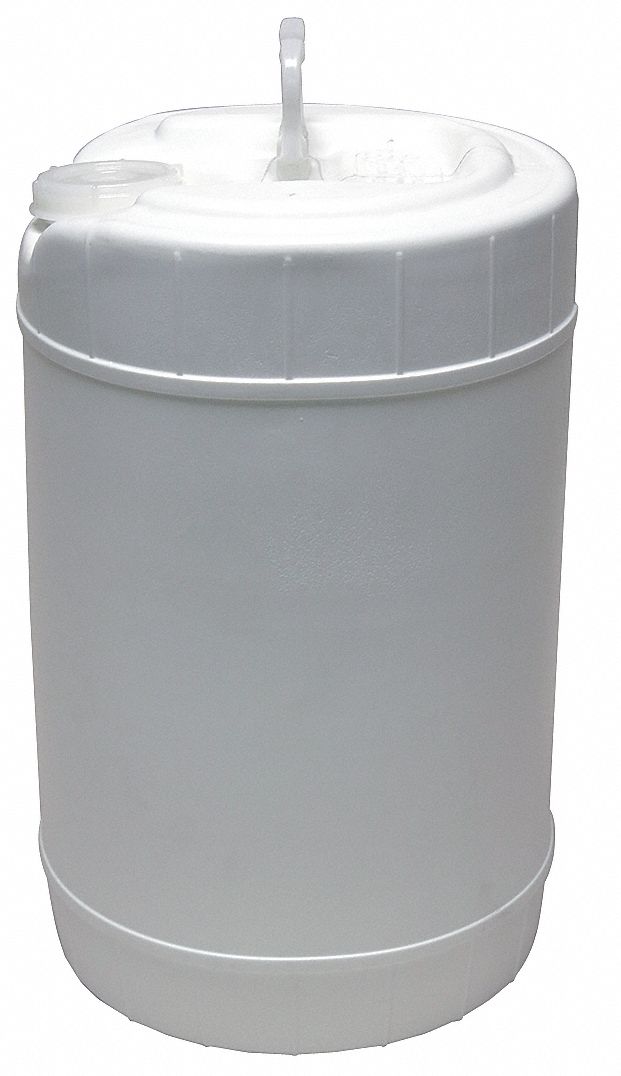 GRAINGER APPROVED Gal Polyethylene Round Pail White YK GTH R