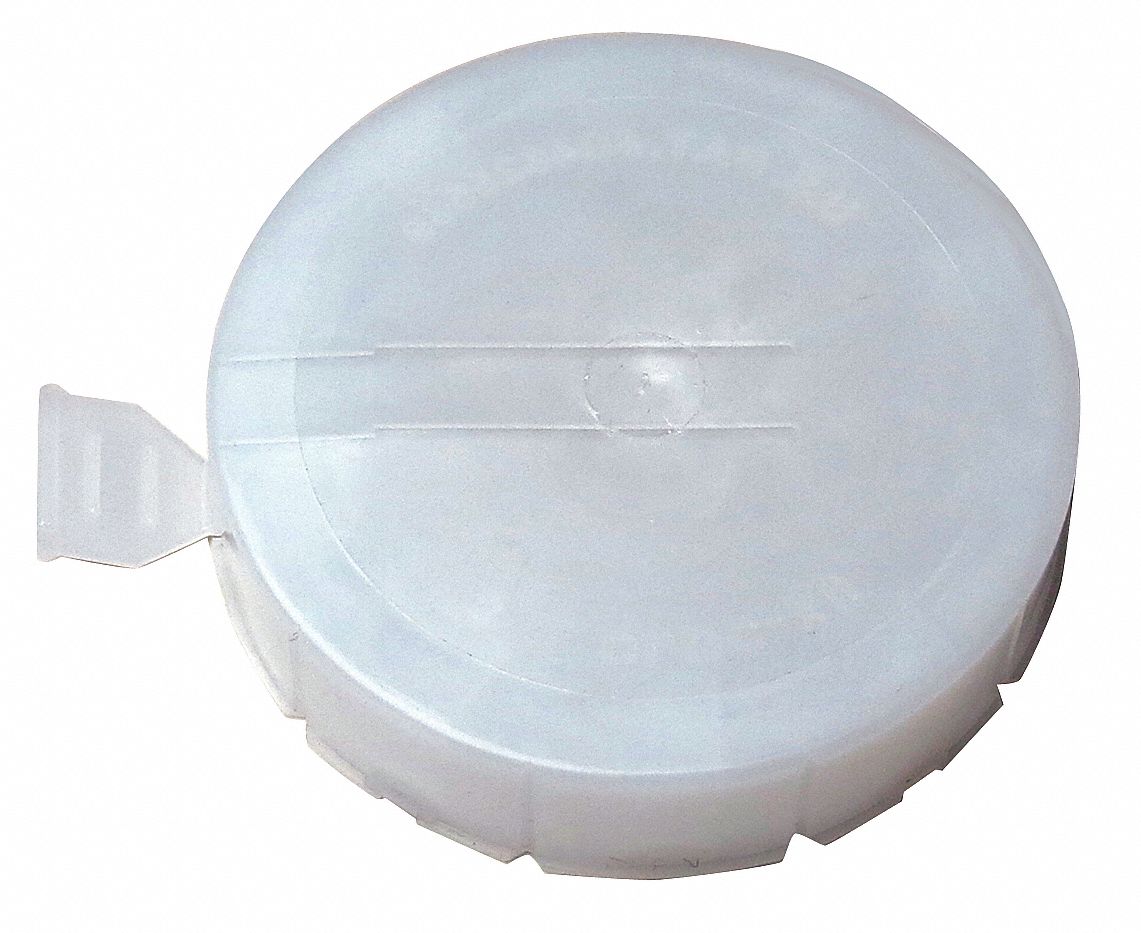 Drum Plug Capseal: For Round Plug Head Shape, Snap On, 2 in For Plug Size, White, 10
