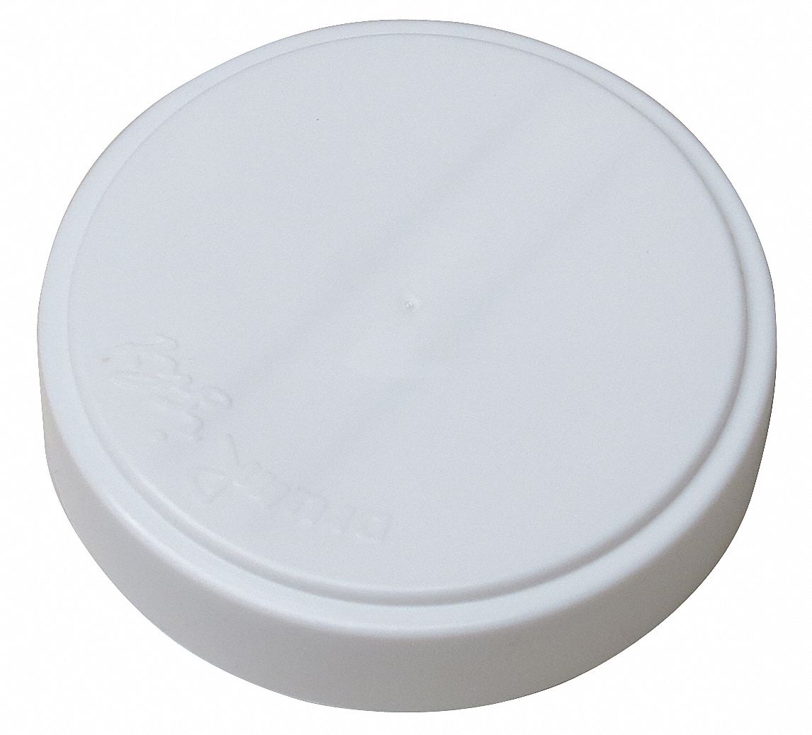 Drum Plug Capseal: For Round Plug Head Shape, Snap On, 2 in For Plug Size, White, 10