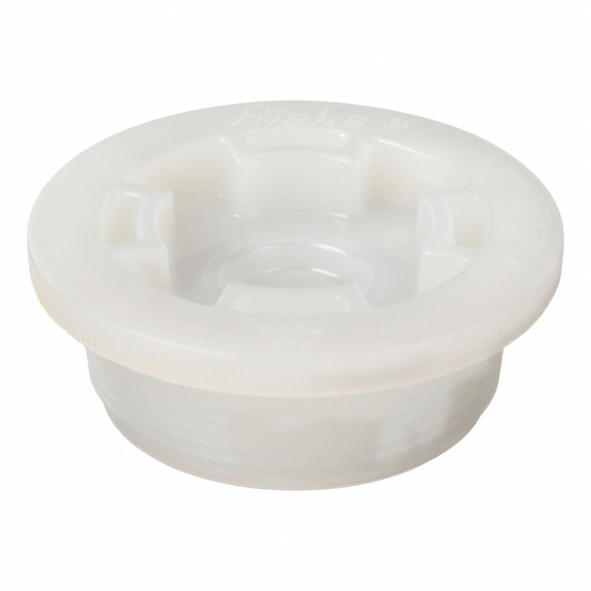 Drum Plug: NPT, Non-Locking, Polyethylene, EPDM Gasket, 2 in Outside Dia, White, 1