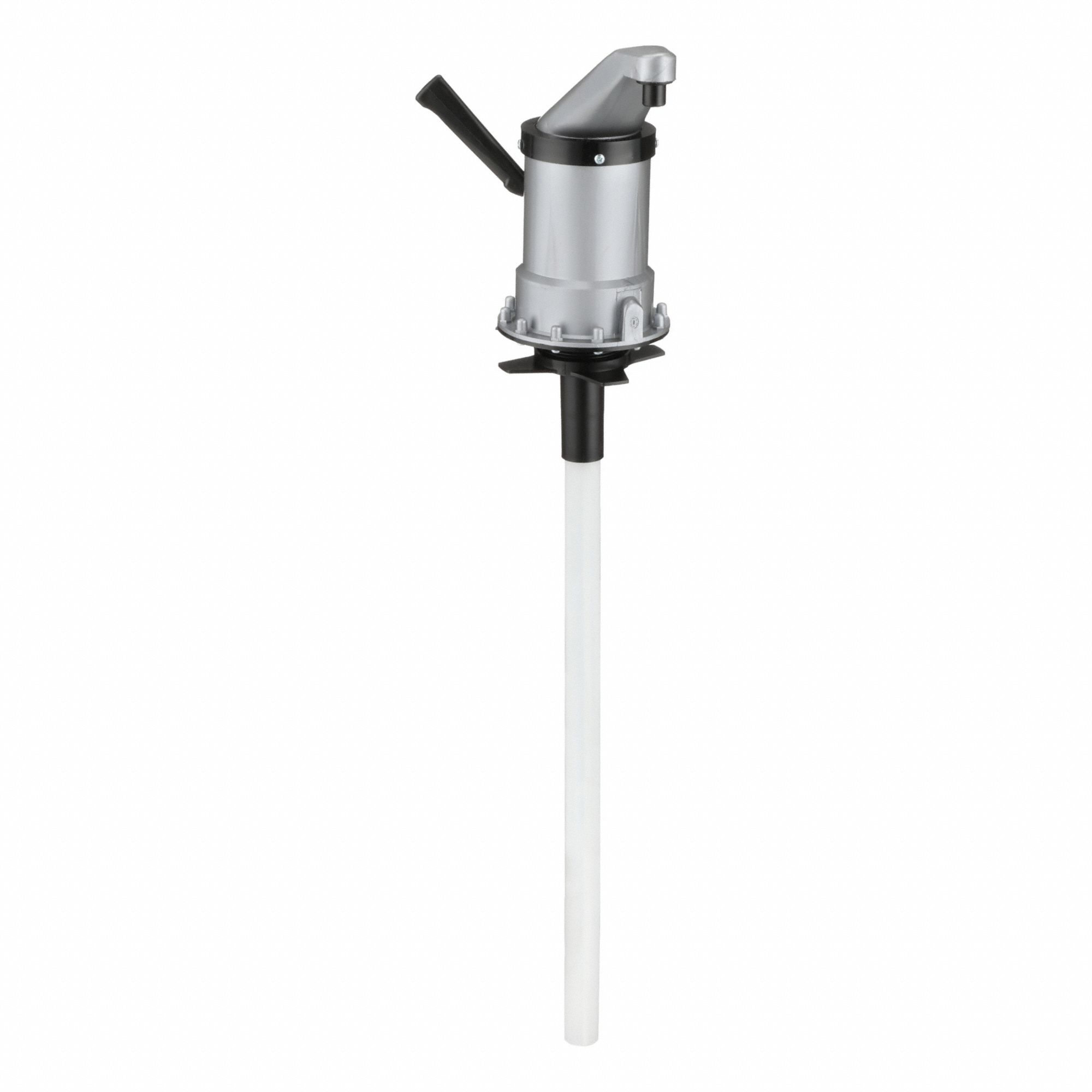 Hand Pump: Lever, Pump with Spout, Piston, Polypropylene, 10 oz per stroke, 39 in