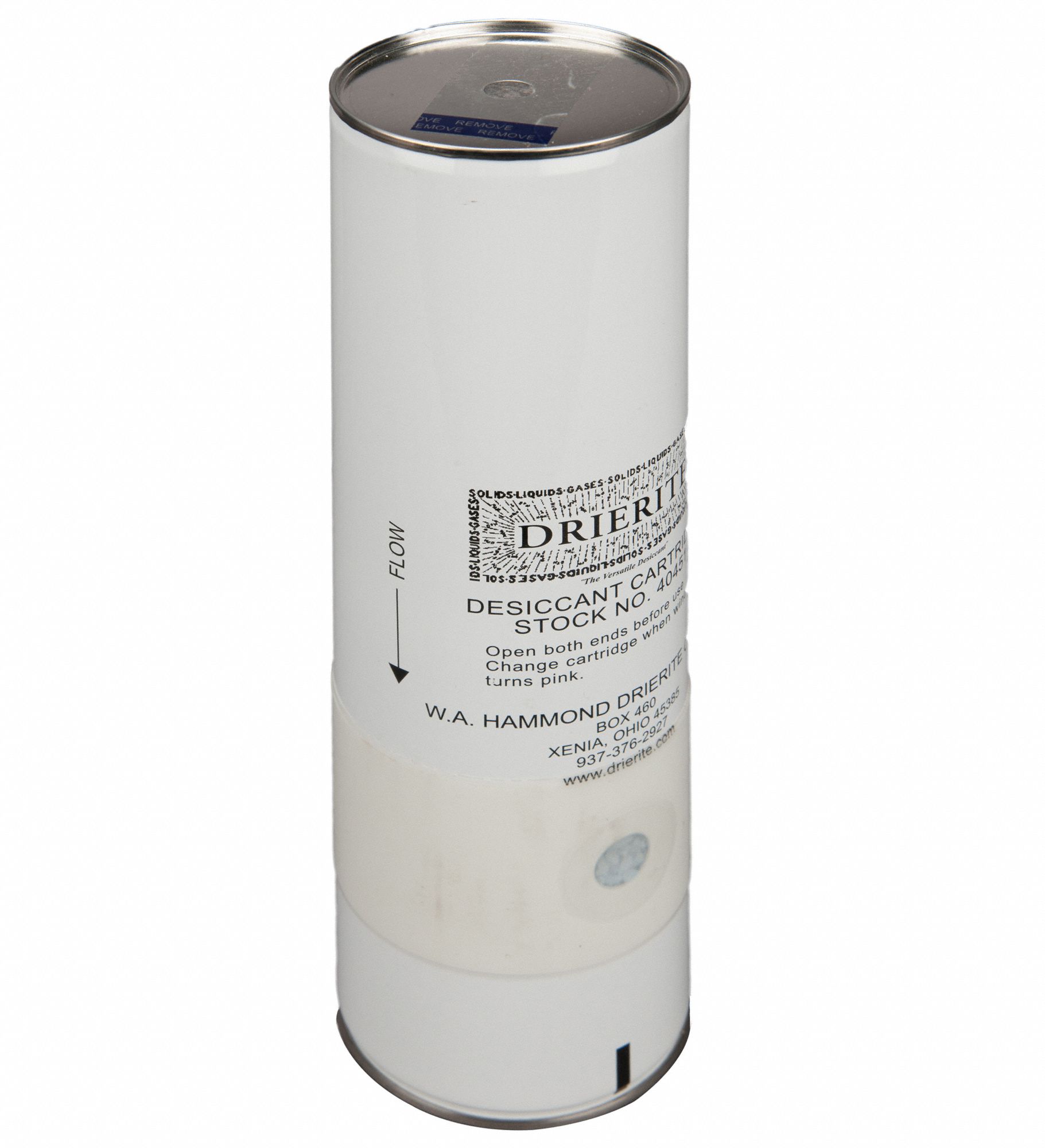 GRAINGER APPROVED Desiccant Cartridge, White, Cardboard/Steel