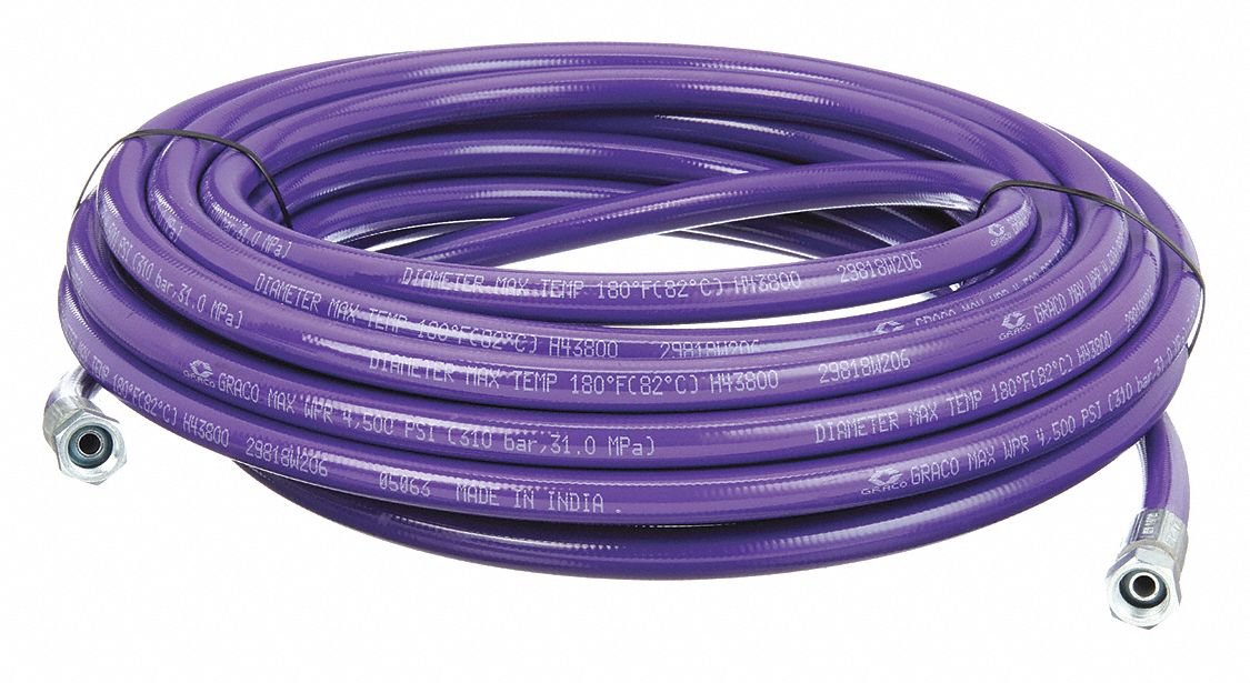 GRACO HIGH-PRESSURE SPRAY HOSE,4500 PSI - Paint Spray Hoses - WWG21YT56