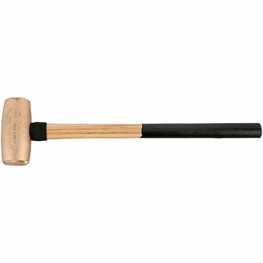 Brass, Wood Handle, Soft-Face Sledge Hammer - 21YU08