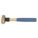 BRONZE MALLET, WOOD HANDLE, TEXTURED GRIP, 1 LB HEAD WT, 1 IN DIA, 2 1/2 IN HEAD L