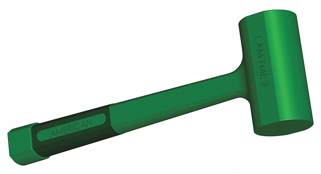 Steel Handle, 2 lb Head Wt, Dead Blow Hammer 21YU84AM2FMEDB Grainger