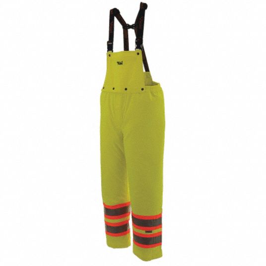 VIKING Yellow/Green, Hi-Visibility Rain Bib Pants, M ...