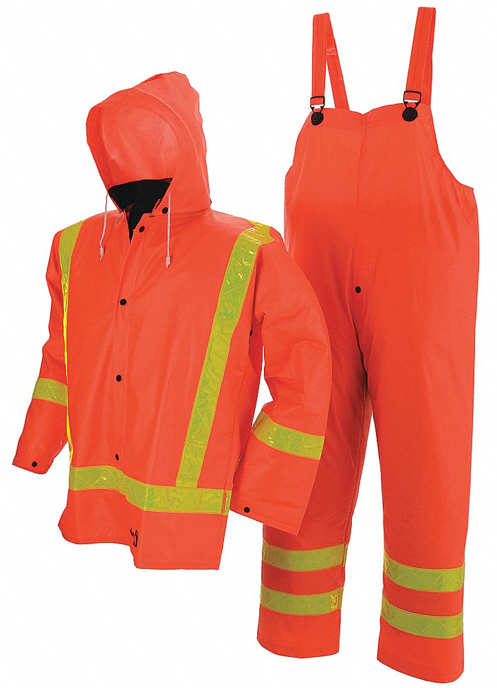 RAINSUIT,SZ S,PVC,ORANGE