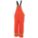 FLAME-RESISTANT PU RAIN BIB OVERALLS, ANSI CLASS E, L 36 X 31 IN, ORANGE, PULL ON