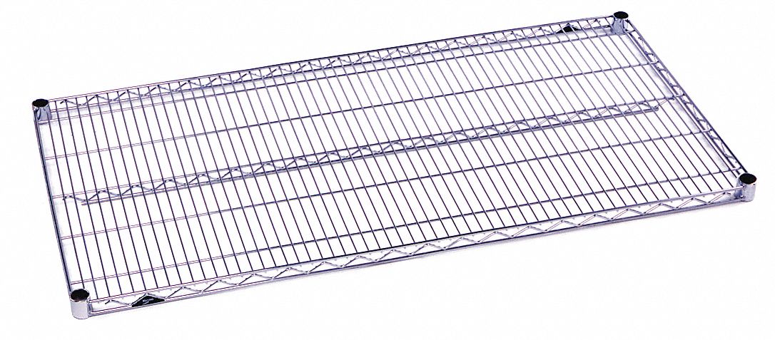 WIRE SHELF,60" W,18" D,CHROME PLATED