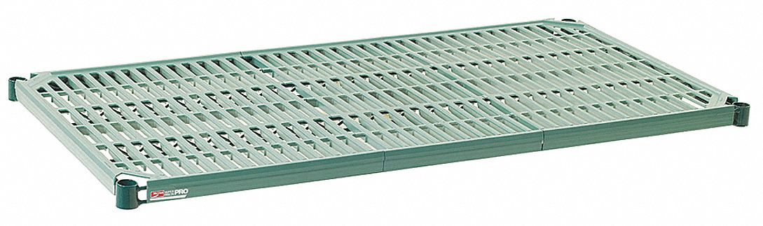 WIRE SHELF, 48 IN X 24 IN, 1 SHELF, SPLIT SLEEVE, 800 LB LOAD CAPACITY, DRY/WET, GREEN