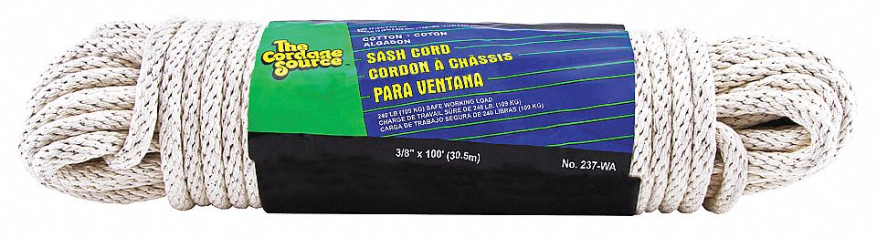 Solid Braid Cotton Sash Cord