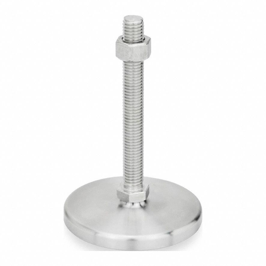 Male-End Leveling Mount: Swiveling Stud, 1/2"-13 Thread Size, 3.15 in, 3, 597 lbf Capacity