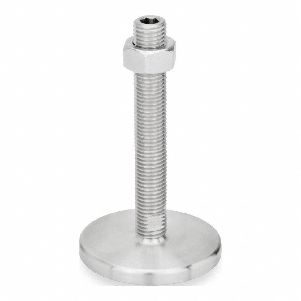 Male-End Leveling Mount: Swiveling Stud, 3/4"-10 Thread Size, 3.94 in, 6, 295 lbf Capacity
