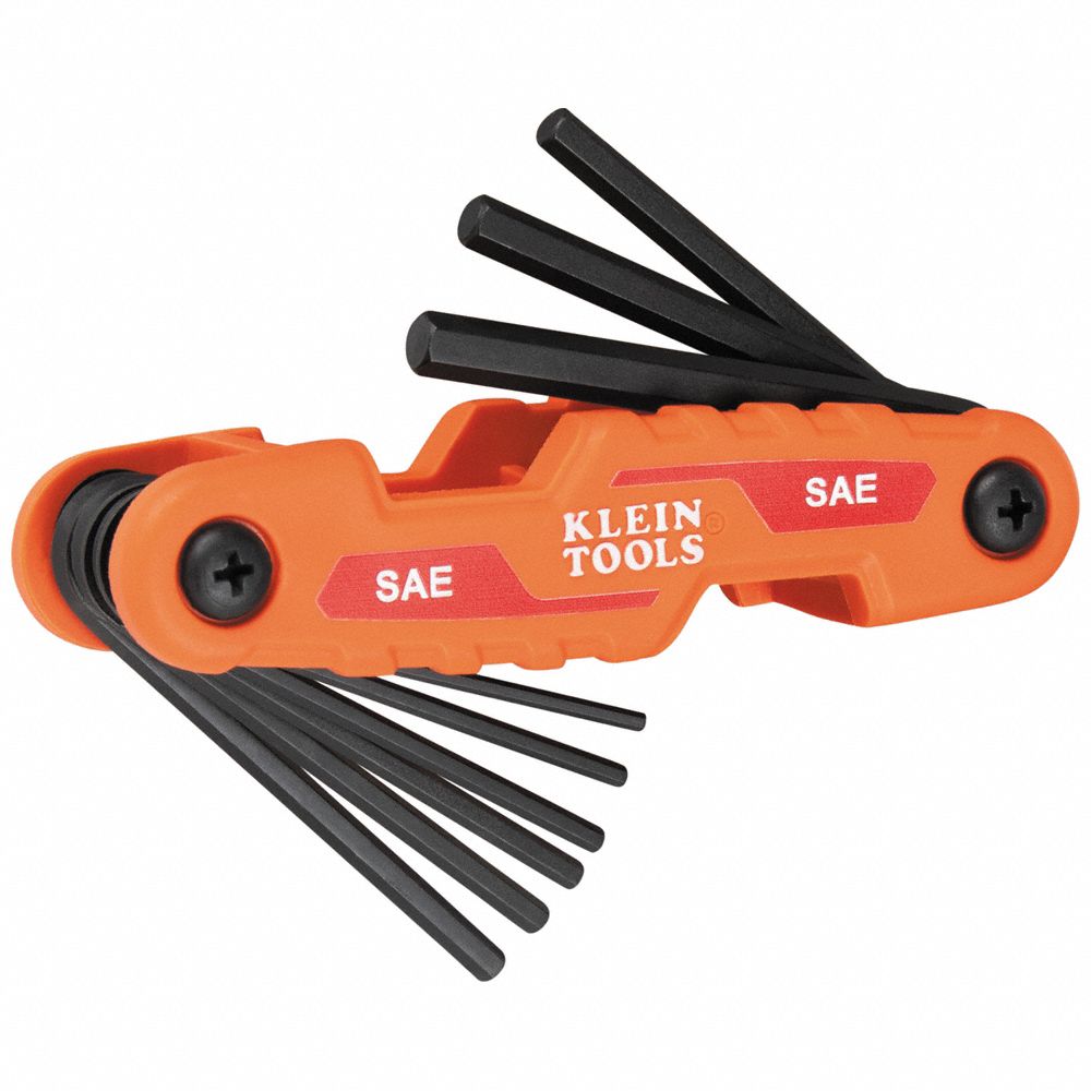 Hex Key Set Compact Folding SAE